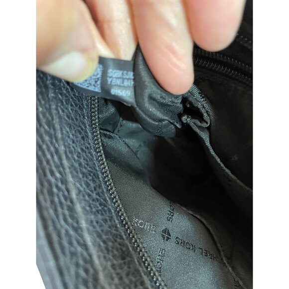 Michael Kors Medium Saffiano Leather Zip Tote Bag Black Pockets in & out - Picture 15 of 15